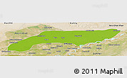 Physical Panoramic Map of Jakobabad, satellite outside