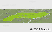 Physical Panoramic Map of Jakobabad, semi-desaturated