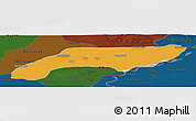 Political Panoramic Map of Jakobabad, darken