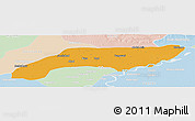 Political Panoramic Map of Jakobabad, lighten