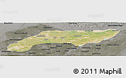 Satellite Panoramic Map of Jakobabad, darken, semi-desaturated