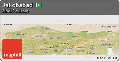Satellite Panoramic Map of Jakobabad