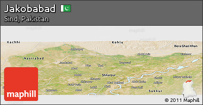 Satellite Panoramic Map of Jakobabad
