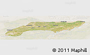 Satellite Panoramic Map of Jakobabad, lighten