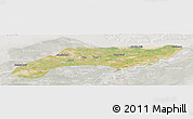 Satellite Panoramic Map of Jakobabad, lighten, semi-desaturated