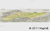 Satellite Panoramic Map of Jakobabad, semi-desaturated