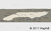 Shaded Relief Panoramic Map of Jakobabad, darken