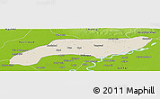 Shaded Relief Panoramic Map of Jakobabad, physical outside
