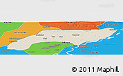 Shaded Relief Panoramic Map of Jakobabad, political outside