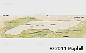 Shaded Relief Panoramic Map of Jakobabad, satellite outside