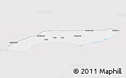 Silver Style Panoramic Map of Jakobabad, single color outside