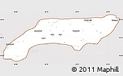Classic Style Simple Map of Jakobabad, cropped outside