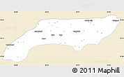 Classic Style Simple Map of Jakobabad, single color outside