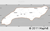 Gray Simple Map of Jakobabad, cropped outside
