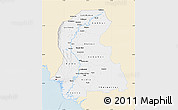 Classic Style Map of Sind, single color outside