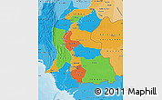 Political Map of Sind, political shades outside