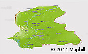 Physical Panoramic Map of Sind, cropped outside
