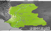 Physical Panoramic Map of Sind, darken, desaturated