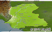 Physical Panoramic Map of Sind, darken