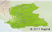Physical Panoramic Map of Sind, lighten