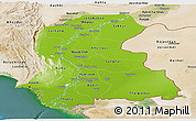 Physical Panoramic Map of Sind, satellite outside