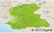 Physical Panoramic Map of Sind, shaded relief outside