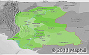 Political Shades Panoramic Map of Sind, desaturated