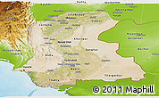 Satellite Panoramic Map of Sind, physical outside