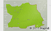 Physical 3D Map of Tharparkar, lighten, semi-desaturated