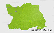 Physical 3D Map of Tharparkar, single color outside