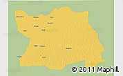 Savanna Style 3D Map of Tharparkar, single color outside