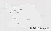 Silver Style 3D Map of Tharparkar, single color outside