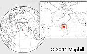 Blank Location Map of Tharparkar, within the entire country