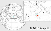 Blank Location Map of Tharparkar, highlighted parent region, within the entire country