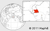 Blank Location Map of Tharparkar