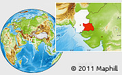 Physical Location Map of Tharparkar, highlighted parent region