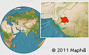 Satellite Location Map of Tharparkar