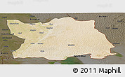 Satellite Panoramic Map of Tharparkar, darken