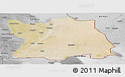 Satellite Panoramic Map of Tharparkar, desaturated