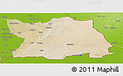 Satellite Panoramic Map of Tharparkar, physical outside