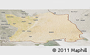 Satellite Panoramic Map of Tharparkar, semi-desaturated