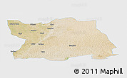 Satellite Panoramic Map of Tharparkar, single color outside