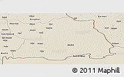 Shaded Relief Panoramic Map of Tharparkar