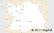 Classic Style Simple Map of Tharparkar, single color outside