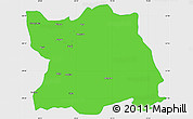 Political Simple Map of Tharparkar, single color outside