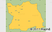 Savanna Style Simple Map of Tharparkar, cropped outside