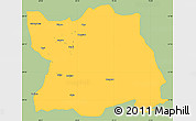 Savanna Style Simple Map of Tharparkar, single color outside