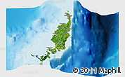 Satellite 3D Map of Palau, physical outside