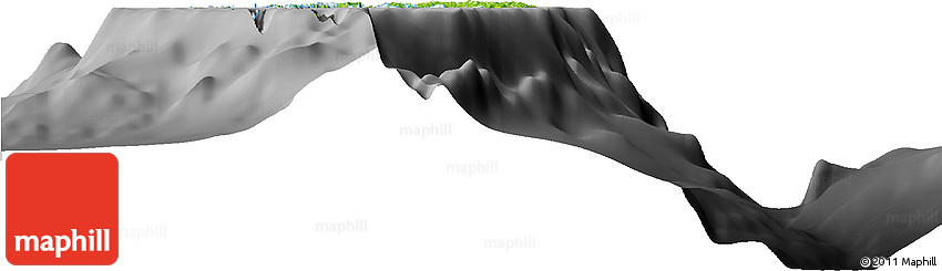 Physical Horizon Map of Palau, darken, desaturated