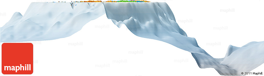 Political Horizon Map of Palau, lighten